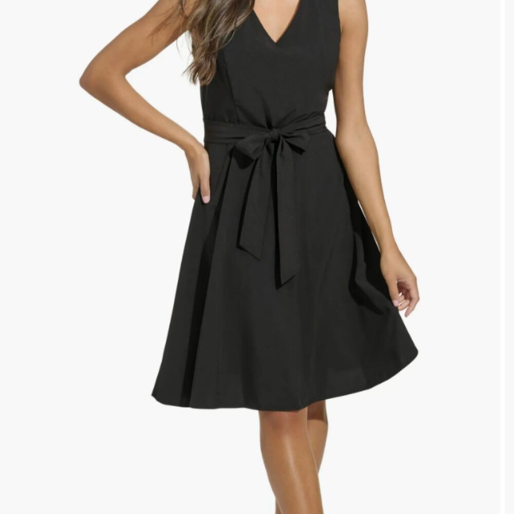 Calvin Klein Commuter V-Neck A-Line Dress
